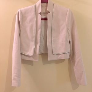 Rebecca Taylor Cropped Cream/blush jacket